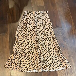 Reformation Black and Tan A-Line Skirt